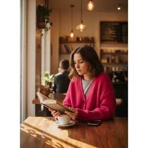 Major Label Group Pink Wool Blend Cardigan Sweater Size Large
